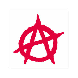 Symbool van de anarchistische rode anarchie  zelfinktende stempel