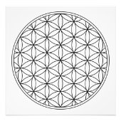 symbool van de bloem van het leven heilige geometr foto afdruk (Voorkant)