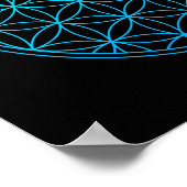 symbool van de bloem van het leven heilige geometr poster (Hoek)