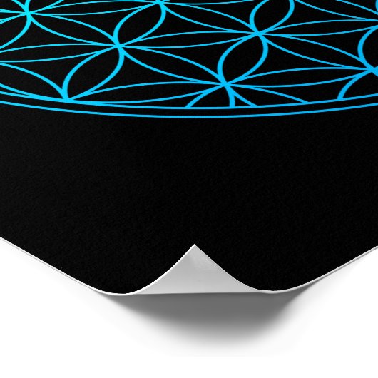 symbool van de bloem van het leven heilige geometr poster (Hoek)