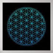 symbool van de bloem van het leven heilige geometr poster (Voorkant)