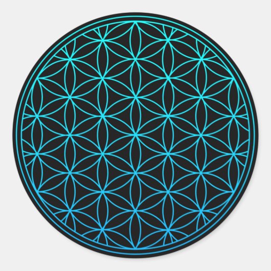 symbool van de bloem van het leven heilige geometr ronde sticker (Voorkant)