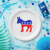 Symbool van de Democratische Partij Papieren Bordje (Feest)