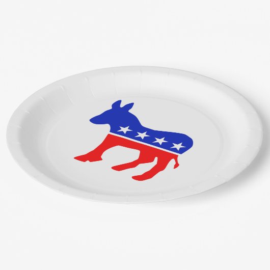 Symbool van de Democratische Partij Papieren Bordje (Gekanteld)