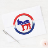 Symbool van de Democratische Partij Ronde Sticker (Envelop)
