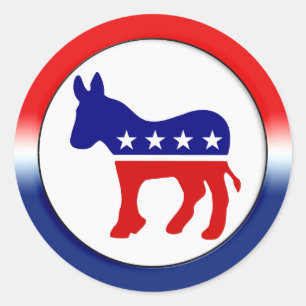 Symbool van de Democratische Partij Ronde Sticker