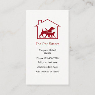 Symbool van de Dog- en Cat Pet Sitter House Visitekaartje
