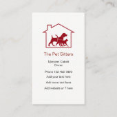 Symbool van de Dog- en Cat Pet Sitter House Visitekaartje (Voorkant)