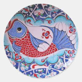 Symbool van de Fortune/Tegel-kunst Ronde Sticker