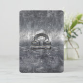 Symbool van de galg Zodiac in zilvergrijsstaal (Staand voorkant)