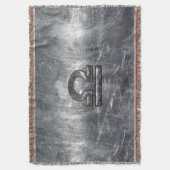 Symbool van de galg Zodiac in zilvergrijsstaal Deken (Voorkant Verticaal)