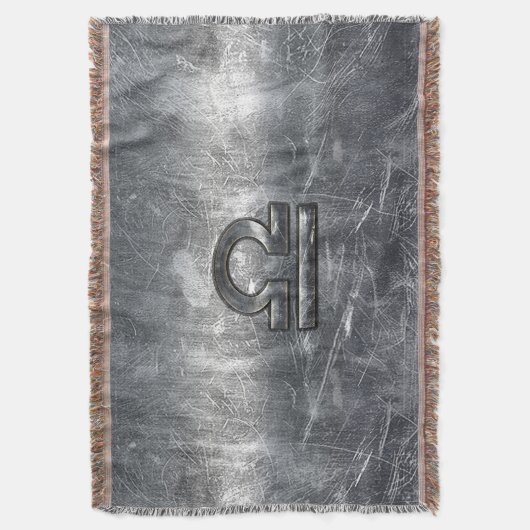 Symbool van de galg Zodiac in zilvergrijsstaal Deken (Voorkant Verticaal)