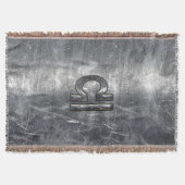 Symbool van de galg Zodiac in zilvergrijsstaal Deken (Voorkant)