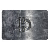 Symbool van de galg Zodiac in zilvergrijsstaal Magneet (Horizontaal)