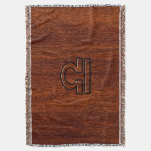 Symbool van de galg Zodiac op mahogany stijl print Deken (Voorkant Verticaal)