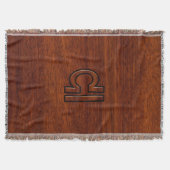 Symbool van de galg Zodiac op mahogany stijl print Deken (Voorkant)