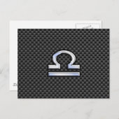 Symbool van de galgdierentuin op het koolstofvezel briefkaart (Voorkant / Achterkant)