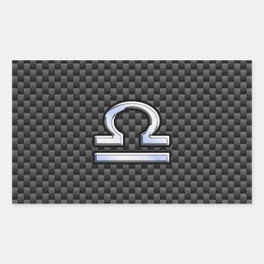 Symbool van de galgdierentuin op het koolstofvezel rechthoekige sticker (Voorkant)