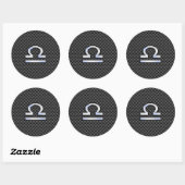 Symbool van de galgdierentuin op het koolstofvezel ronde sticker (Vel)