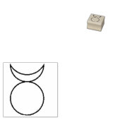 Symbool van de gehoornde God Houten Stempel (Gestempeld)