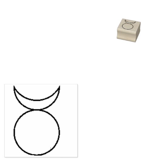 Symbool van de gehoornde God Houten Stempel (Gestempeld)