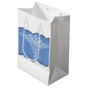 Symbool van de geneeskrachtige kaduceus medium cadeauzakje