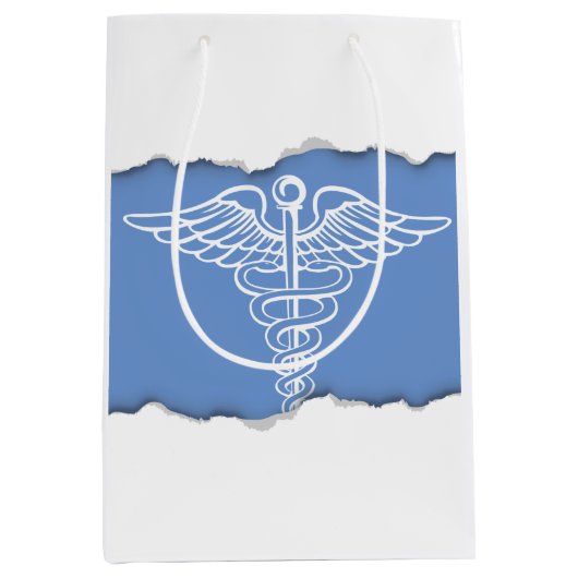 Symbool van de geneeskrachtige kaduceus medium cadeauzakje (Voorkant)