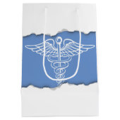 Symbool van de geneeskrachtige kaduceus medium cadeauzakje (Achterkant)