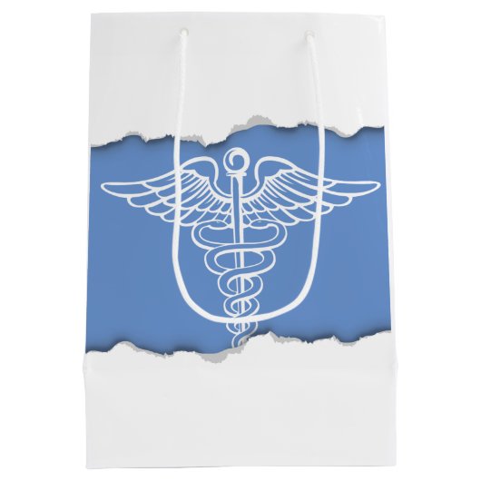 Symbool van de geneeskrachtige kaduceus medium cadeauzakje (Achterkant)