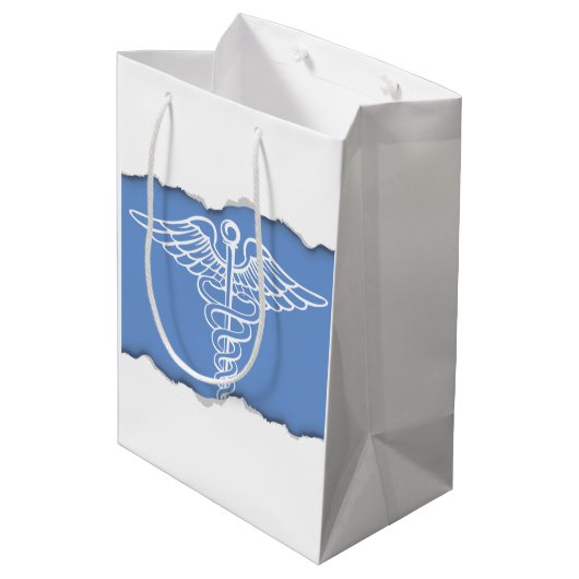 Symbool van de geneeskrachtige kaduceus medium cadeauzakje (Achterkant Gekanteld)