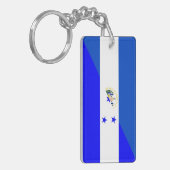 symbool van de halve vlag van el salvador honduras sleutelhanger (Voorkant Links)