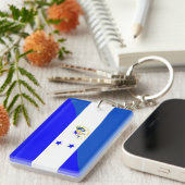 symbool van de halve vlag van el salvador honduras sleutelhanger (Voorkant Rechts)