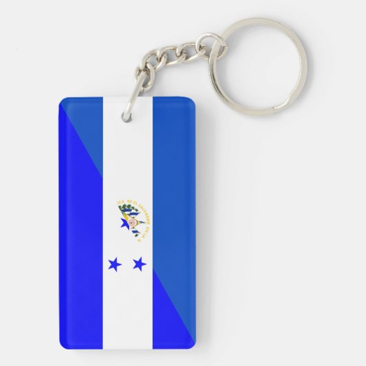 symbool van de halve vlag van el salvador honduras sleutelhanger (achterkant)