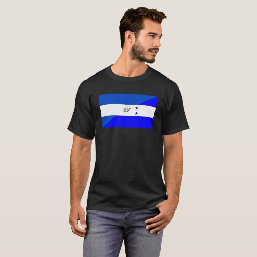 symbool van de halve vlag van el salvador honduras t-shirt (Voorkant volledig)