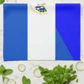 symbool van de halve vlag van el salvador honduras theedoek (Gevouwen)