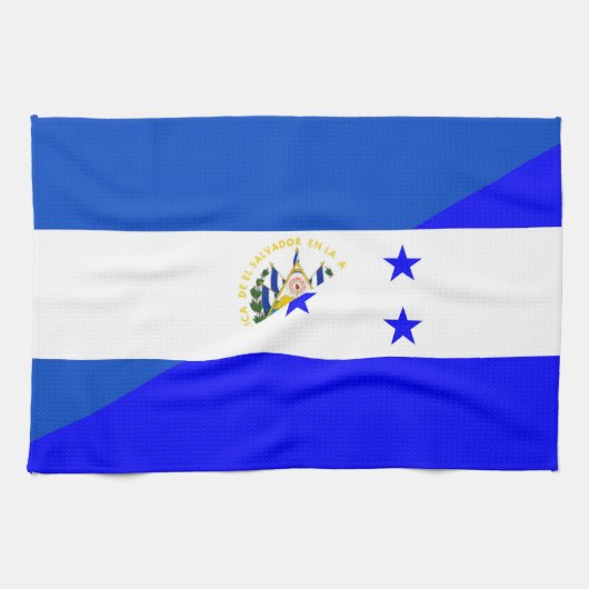 symbool van de halve vlag van el salvador honduras theedoek (Horizontaal)