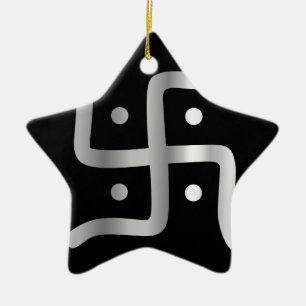 Symbool van de Jainistische religie Keramisch Ornament