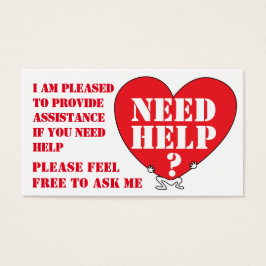 SYMBOOL VAN DE LEVERANCIER/HULP VISITEKAARTJE