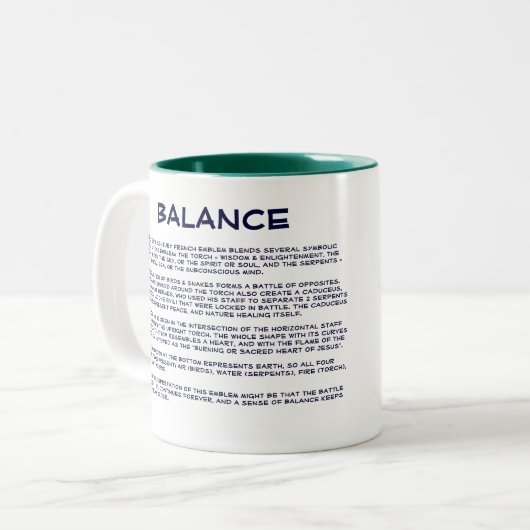 Symbool van de Mok van het saldo (Voorkant links)