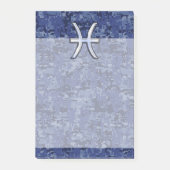 Symbool van de pisces Zodiac op Navy Blue Digital  Post-it® Notes (Voorkant)