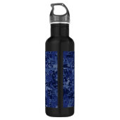 Symbool van de pisces Zodiac op Navy Blue Digital  Waterfles (Achterkant)