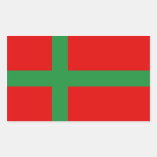Symbool van de provincie Bornholm Denmark vlaggenr Rechthoekige Sticker (Voorkant)