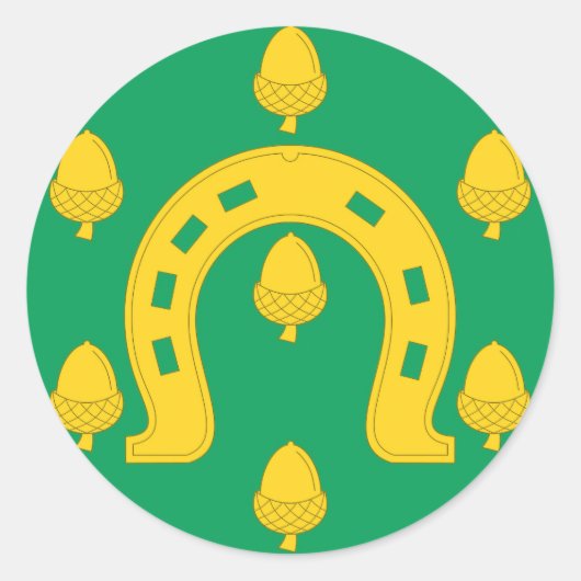 Symbool van de provincie Rutland Flag-england Ronde Sticker (Voorkant)