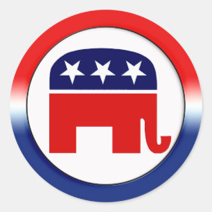 Symbool van de Republikeinse Partij Ronde Sticker