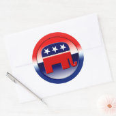 Symbool van de Republikeinse Partij Ronde Sticker (Envelop)