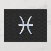 Symbool van de ringzegen op zwarte slang briefkaart (Voorkant)