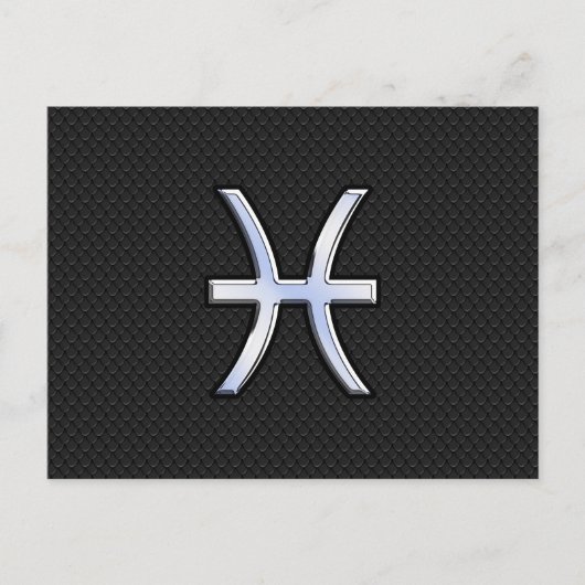 Symbool van de ringzegen op zwarte slang briefkaart (Voorkant)