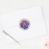 Symbool van de schilderij Bisexual Pride Atheist Ronde Sticker (Envelop)