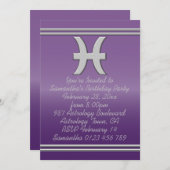 Symbool van de stampers in Chrome op de Birthday-p Kaart (Voorkant / Achterkant)