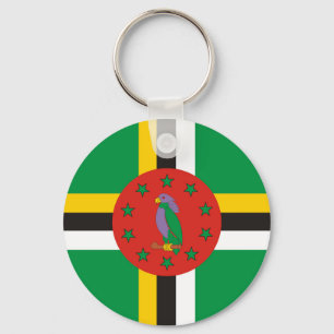 symbool van de vlag van een dominica - land sleutelhanger
